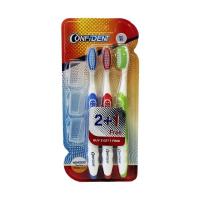مسواک کانفیدنت مدل Promo Pearl با برس متوسط 3 عددی
