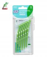 مسواک بین دندانی دسته دار خمیده سایز 5 سبز 6 عددی تپه