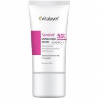 فلوئید ضد آفتاب پوست حساس سنسی ویت بی رنگ SPF50 ویتالیر