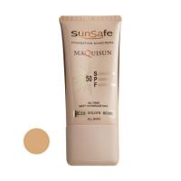 کرم ضد آفتاب کرم پودری و پرایمری SPF50 سان سیف بژ طلایی 40 میلی لیتر