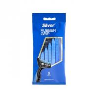 خود تراش 5 عددی سیلور مدل رابر گریپ بلو