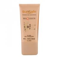 ضد آفتاب سان سیف کرم پودری و پرایمری رنگ بژوانیلی با SPF50 رنگی 40 میلی لیتر