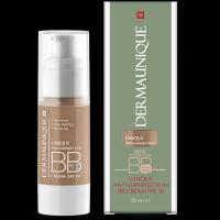 کرم بهبود دهنده پوست چرب SPF 30 (رنگی) بژ طبیعی درمایونیک  30 میلی لیتر