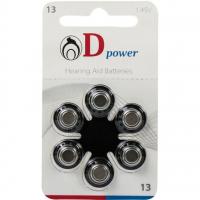 باتری سمعک دی پاور شماره 13 تعداد 6 عددی