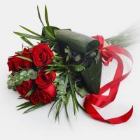 دسته گل رز قرمز 1 دسته (9 شاخه ای)