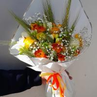 دسته گل آنمان نارنجی و زرد 1 دسته ( 30 شاخه)