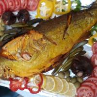 چلو ماهی قزل آلا کبابی