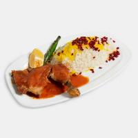 چلو مرغ سس پز