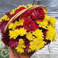 سبد چوبی بهاری دسته دار 2