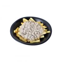 سیب زمینی سرخ شده با سس قارچ