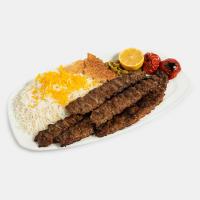 چلو کباب کوبیده پنج سیخ