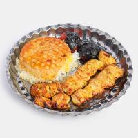 چلو جوجه کباب ۲ سیخ