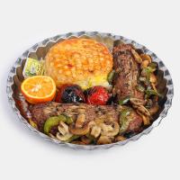 چلو کباب تبریزی ویژه با قارچ
