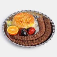 چلو کباب کوبیده مخصوص دو سیخ 