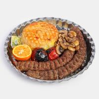 چلو کباب کوبیده ویژه با قارچ