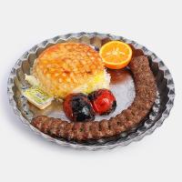 چلو کباب کوبیده یک سیخ