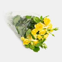 دسته گل رز مینیاتوری زرد