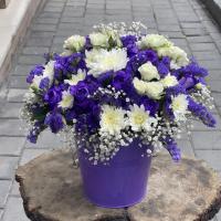  سبد گل بهاره کوچک کد 142