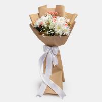 دسته گل داوودی و رز مینیاتوری