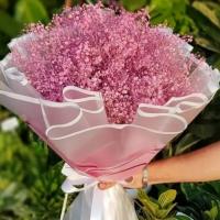 دسته گل ژیپسوفیلا صورتی بزرگ