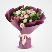 دسته گل رز مینیاتوری مدل نور ویژه