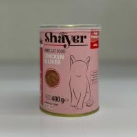 کنسرو گربه طعم مرغ و جگر پته شایر 400 گرم