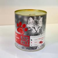 کنسرو گربه us pet گوشت خالص گوساله 