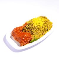 باقالی پلو با مرغ سس پز ران