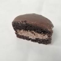 مافین نصفه شکلاتی با روکش نوتلا