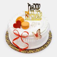 کیک وانیلی روبان قرمز