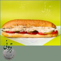 ساندویچ الویه مرغ سرد (نان باگت)