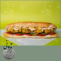 ساندویچ مرغ و مغز (نان باگت)