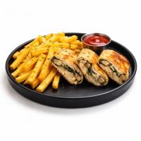 استرامبولی مرغ و اسفناج پنیری