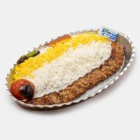 چلو کباب لقمه زعفرانی