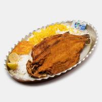 چلو ماهی قزل آلا سرخ شده