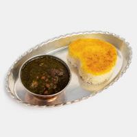 چلو خورشت قورمه سبزی