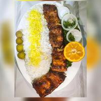 چلو ماهی قزل آلا کبابی