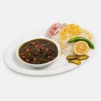 چلو خورشت قورمه سبزی
