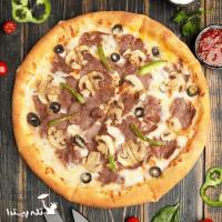 پیتزا سیر و استیک یکنفره