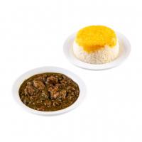 چلو خورشت قورمه سبزی