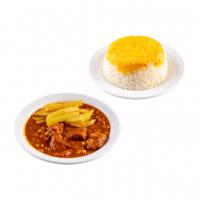 چلو خورشت قیمه سیب زمینی