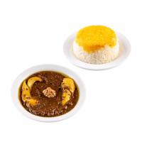 چلو خورشت فسنجان با مرغ