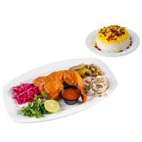 زرشک پلو با مرغ سس پز