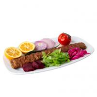 خوراک کباب لقمه گوشت زعفرانی