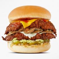 دابل چیکن ماشروم برگر