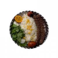 چلو کباب کوبیده گوسفندی