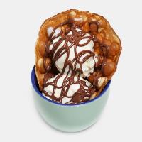 وافل قلبی بستنی نوتلا