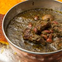 چلو خورشت قورمه سبزی