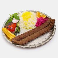 چلو کباب کوبیده معمولی