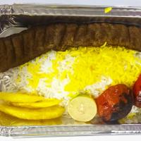 چلو کباب لقمه زعفرانی